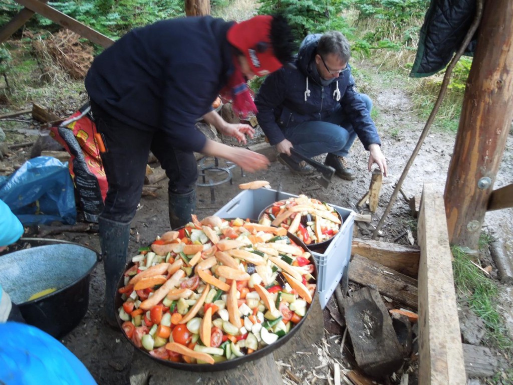 Kochen auf dem Lagerfeuer