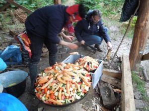 Kochen auf dem Lagerfeuer